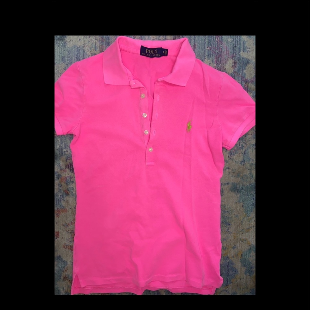 Pink Ralph Lauren short sleeve polo